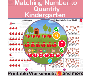 Matching Number and Quantity - Kindergarten