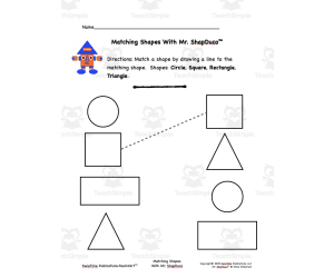 Matching Shapes With Mr. ShapDuco™