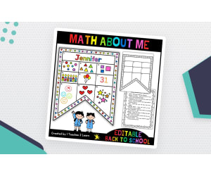 Math & Me Pennant – All About Me Back to School Activity (Grades K–3)