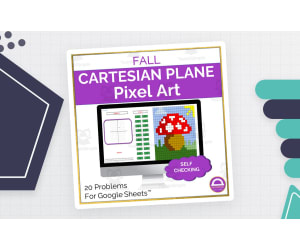 Math Coordinate Plane Pixel Art Graphing Activity