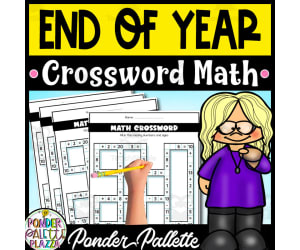 Math Crossword - End of Year Activities