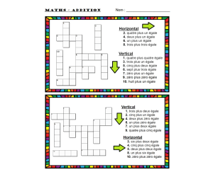 Math Crosswords ( French Version )