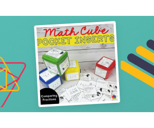 Math Cube Pocket Inserts: Comparing Fractions