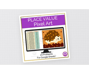 Math Decimal Place Value Pixel Art Activity Google Sheet