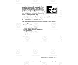 Math Fact Check: Rule of 72