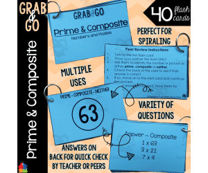 Math Flash Cards | Prime & Composite