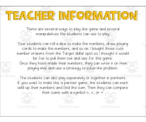 Math Game: Don't Stop Add it Up