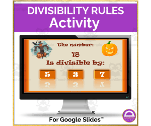 Math Halloween Activity Divisibility Rules Google Slides