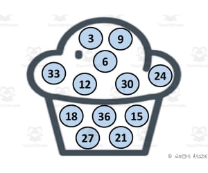 Math Mats: Counting by 3s - SET 1