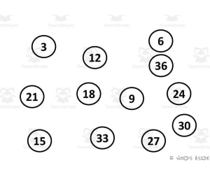 Math Mats: Counting by 3s - SET 7