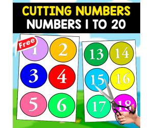 MATH RESOURCE | CUT NUMBERS 1 TO 20