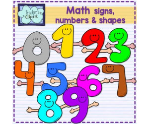 Math Signs Numbers and Shapes Characters