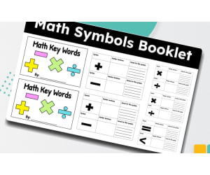 Math Symbols Booklet – 15 Pages of Symbol Practice