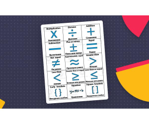 Math Symbols English/Russian Flash Cards, Math Vocabulary Sight Words