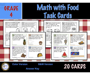Math with Food Task Cards