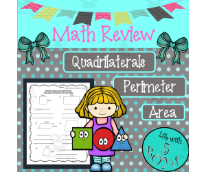 Math Worksheets for Quadrilaterals l Perimeter l Area