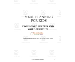 Meal Planning for Kids: Crossword Puzzles and Word Searches