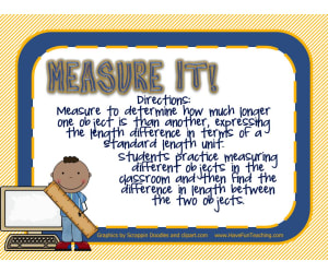 Measure it Comparing Lengths Activity