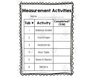 Measurement Booklet
