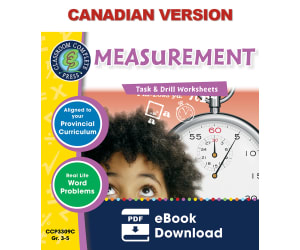 Measurement - Task & Drill Sheets Gr. 3-5 - Canadian Content