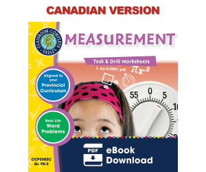 Measurement - Task & Drill Sheets Gr. PK-2 - Canadian Content