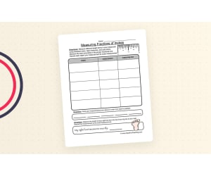 Measuring to the Fractions of Inches Worksheet