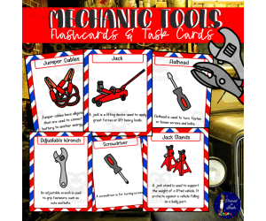 Mechanic Tools Flashcards and Task Cards