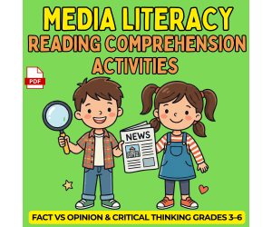 Media Literacy Reading Comprehension Activities Fact vs Opinion