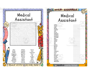Medical Assistant word search & scramble