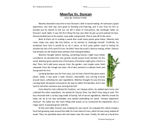 Meerfus vs Duncan Reading Comprehension Worksheet