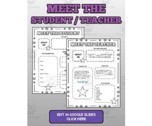 Meet the Student/Teacher (Editable in Google Slides)