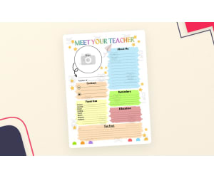 Meet the Teacher Template Editable Back to School