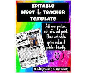 Meet the Teacher Template
