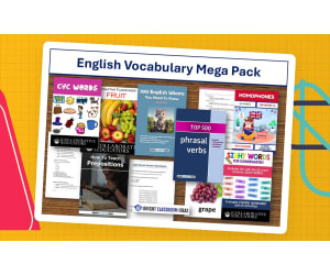 Mega English Vocabulary Pack – 13 ESL Printable & Digital Resources