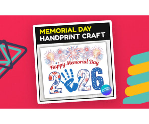 Memorial Day Handprint Art Craft | Patriotic Keepsake Remembrance day