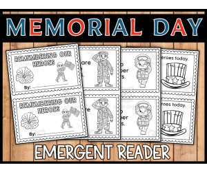 Memorial Day Mini-Book For Kindergarten | Emergent Readers Book