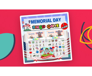 Memorial Day, Patriotic Bingo Game Fun Engaging Activitiy for K to 4th