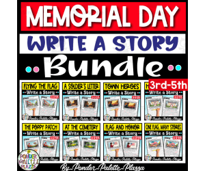 Memorial Day Write a Story Activity  BUNDLE + Answers