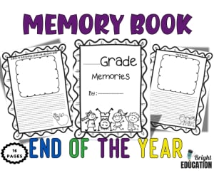 Memories Book Template – End of the Year Writing Pages