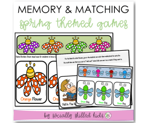 MEMORY AND MATCHING GAMES, Spring Themed