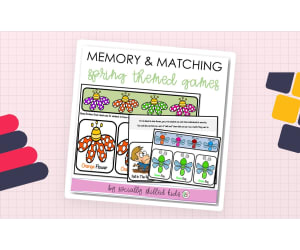 MEMORY AND MATCHING GAMES, Spring Themed