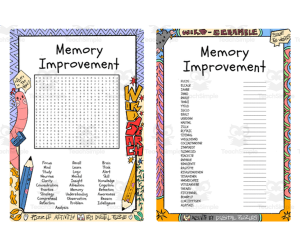 Memory Improvement word search & scramble