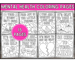 Mental Health Awareness Coloring Pages for Kids