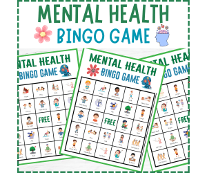 Mental Health Bingo, Self Care, Self-Esteem Bingo Game Printable