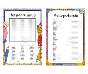 Mesopotamia word search & scramble
