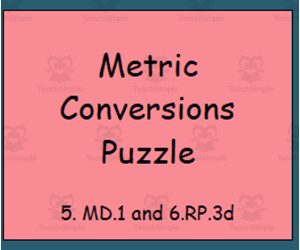 Metric Conversions Puzzle for Student Practice