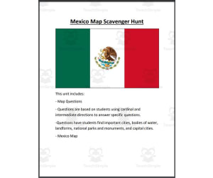 Mexico Map Scavenger Hunt