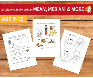 Miss Melissa Maths Looks At Mean, Median And Mode (9-12 years)