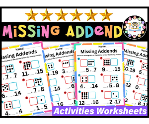 Missing Addend Worksheets Domino Addition Worksheet Activities Missing