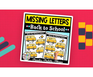 Missing Letters - Back to School Activity